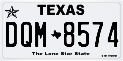 TX license plate DQM8574