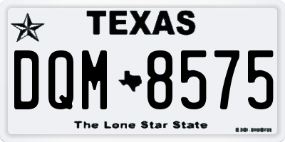 TX license plate DQM8575