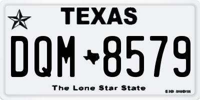 TX license plate DQM8579