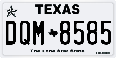 TX license plate DQM8585