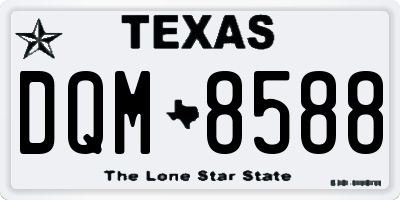 TX license plate DQM8588