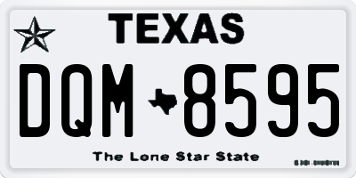 TX license plate DQM8595