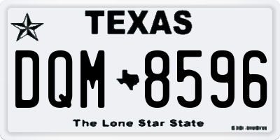 TX license plate DQM8596