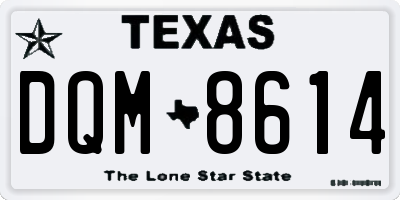 TX license plate DQM8614