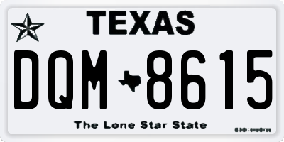 TX license plate DQM8615