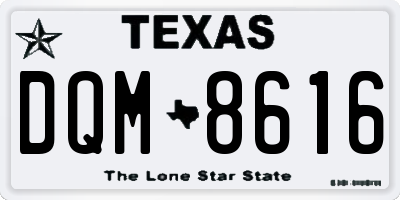 TX license plate DQM8616