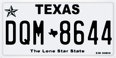 TX license plate DQM8644