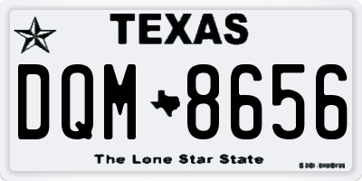 TX license plate DQM8656