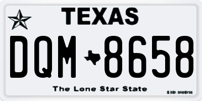 TX license plate DQM8658