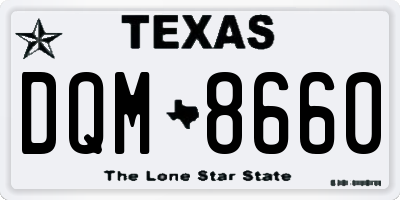 TX license plate DQM8660