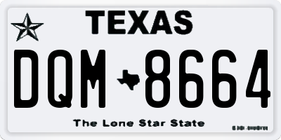 TX license plate DQM8664