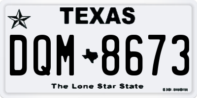 TX license plate DQM8673