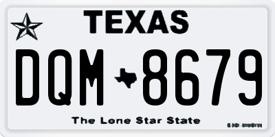 TX license plate DQM8679
