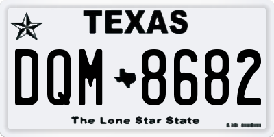 TX license plate DQM8682