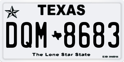 TX license plate DQM8683