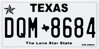 TX license plate DQM8684