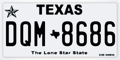 TX license plate DQM8686