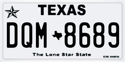 TX license plate DQM8689