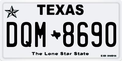 TX license plate DQM8690