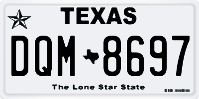 TX license plate DQM8697