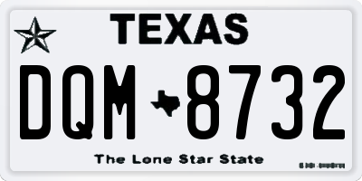 TX license plate DQM8732