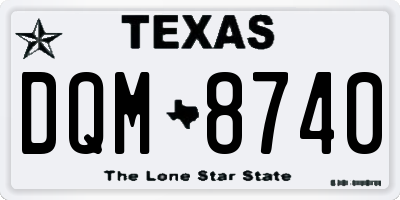 TX license plate DQM8740
