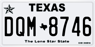 TX license plate DQM8746