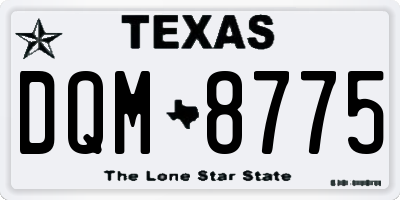 TX license plate DQM8775