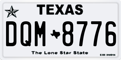 TX license plate DQM8776