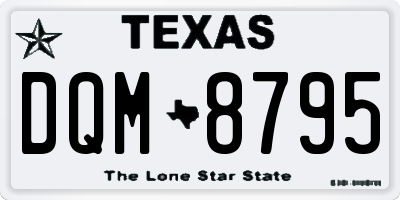TX license plate DQM8795