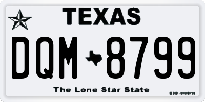 TX license plate DQM8799