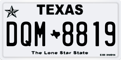 TX license plate DQM8819