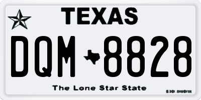 TX license plate DQM8828