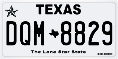 TX license plate DQM8829