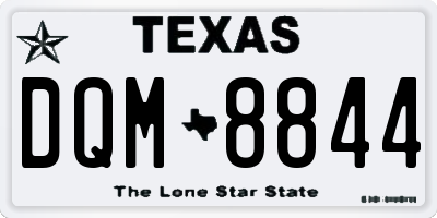 TX license plate DQM8844