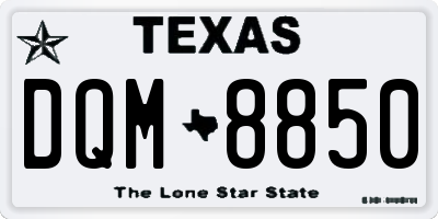 TX license plate DQM8850