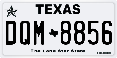 TX license plate DQM8856