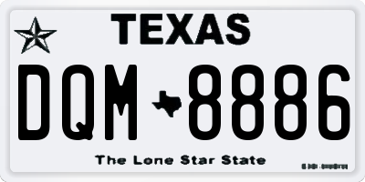 TX license plate DQM8886