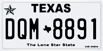 TX license plate DQM8891