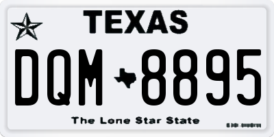 TX license plate DQM8895