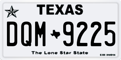 TX license plate DQM9225