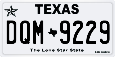 TX license plate DQM9229