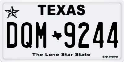 TX license plate DQM9244