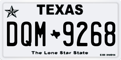 TX license plate DQM9268