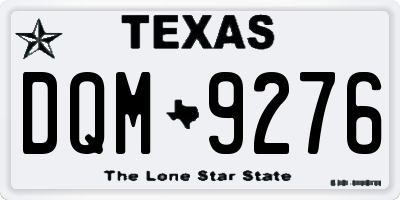 TX license plate DQM9276