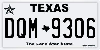 TX license plate DQM9306