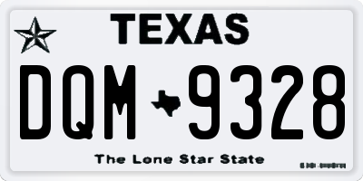 TX license plate DQM9328