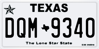 TX license plate DQM9340