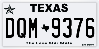 TX license plate DQM9376
