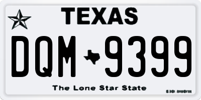 TX license plate DQM9399